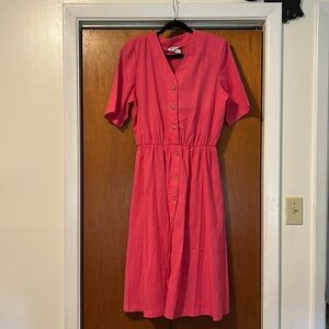 Pink Vintage 80s Dress